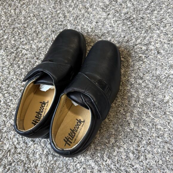 Hitchcock Men Black Moc Monk Strap Comfort Walking Shoes Loafers 9.5 6E Leather - Picture 11 of 13